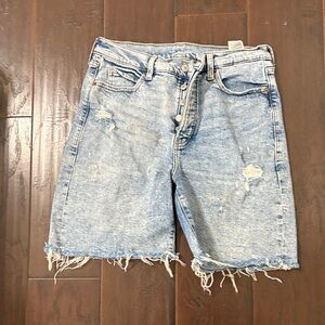 Old Navy Light Blue Distressed Jean Shorts